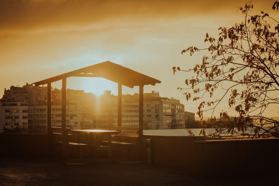Large Gazebo with Picnic Tables